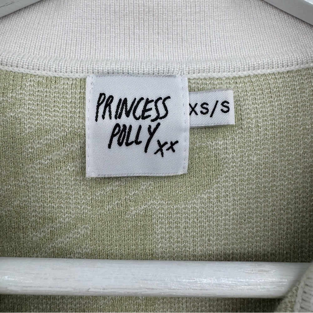 Princess Polly Lainey Mini Sweater Dress Sage Green XS/S Bodycon Y2k Floral - Picture 3 of 12
